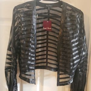 Jacket (mesh and faux leather material)